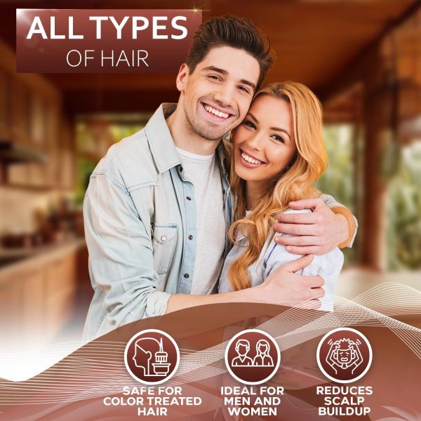 Salicylic Acid Shampoo and Conditioner Set   Scalp Exfoliator Formula for Flakes   Anti Dandruff and Itch Relief for Women and Men   Sulfate and Paraben Free   For Dry Flaky Itchy and Oily Hair - Image 3