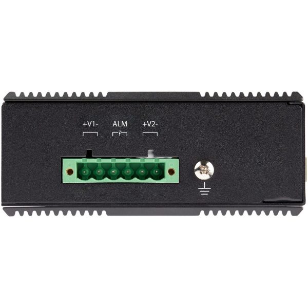 StarTech.com Industrial 6 Port Gigabit Ethernet Switch w/4 PoE RJ45 +2 SFP Slots 30W 802.3at PoE+ 12-48VDC 10/100/1000 Mbps -40C to 75C - Image 4