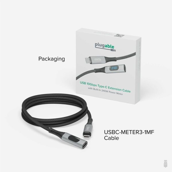 Plugable USB C Extension Cable 3.3 Ft, Digital Power Meter Tester for Monitoring USB-C Connections - Image 5