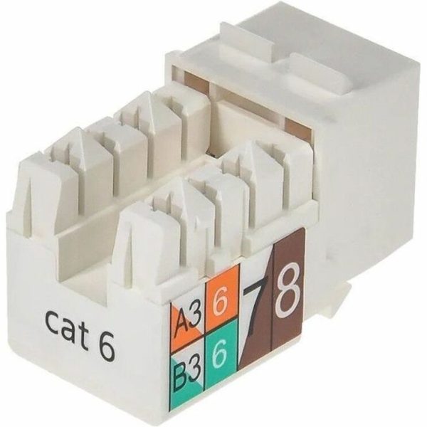 Monoprice Cat6 Punch Down Keystone Jack for 22-24AWG Solid Wire, White - Image 3