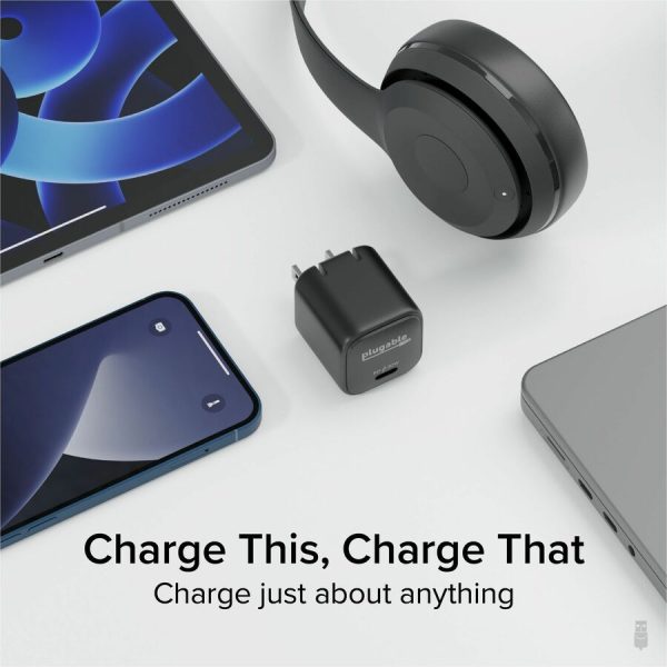 Plugable GaN USB C Charger Block, 30W Portable Charger, Foldable Prongs, 3 Pack - Image 3