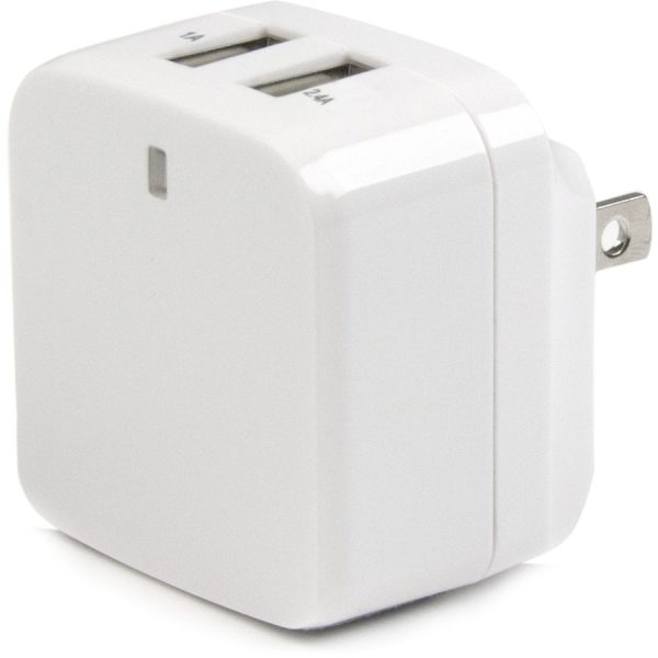 StarTech.com Travel USB Wall Charger â€" 2 Port â€" White â€" Universal Travel Adapter â€" International Power Adapter â€" USB Charger - Image 2