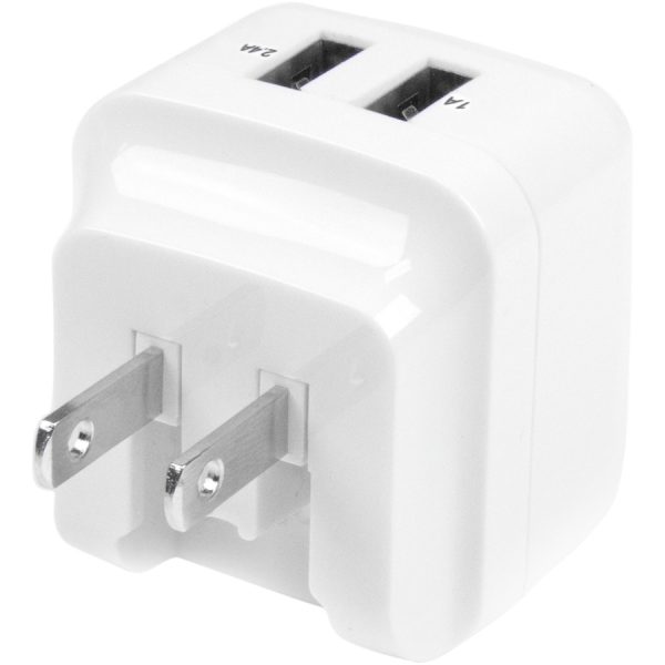 StarTech.com Travel USB Wall Charger â€" 2 Port â€" White â€" Universal Travel Adapter â€" International Power Adapter â€" USB Charger - Image 3