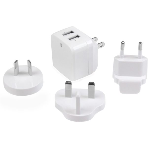 StarTech.com Travel USB Wall Charger â€" 2 Port â€" White â€" Universal Travel Adapter â€" International Power Adapter â€" USB Charger - Image 5