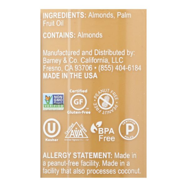 Barney Butter - Almond Butter - Bare Smooth - Case of 6 - 10 oz. - Image 3