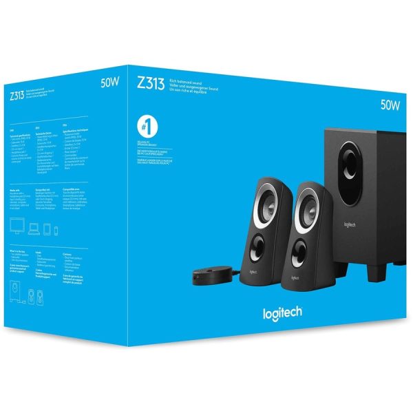 Logitech Z313 2.1 Speaker System - 25 W RMS - Black - Image 3