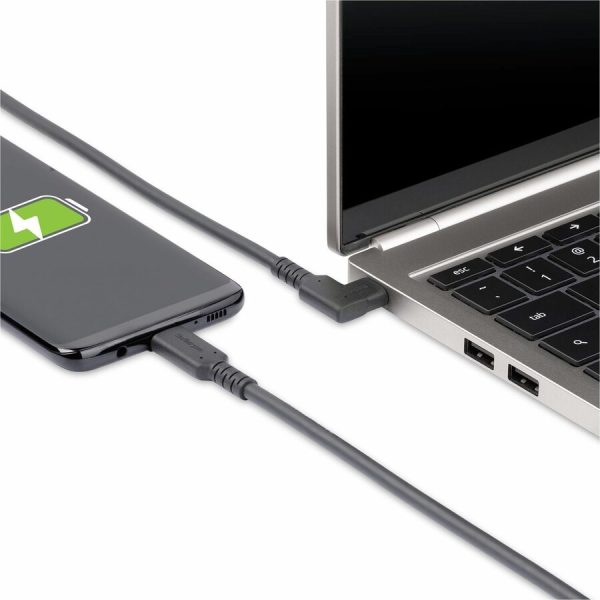 StarTech.com 3ft (1m) Rugged Right Angle USB-C Cable, USB 10 Gbps, USB C to C Data Transfer Cable, 100W PD, 4K 60Hz, 90 Degree USB-C Cable - Image 8