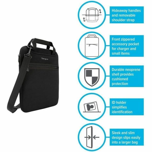 Targus TSS913 Carrying Case (Sleeve) for 14" Microsoft Surface Book Notebook, Chromebook - Black - Image 7