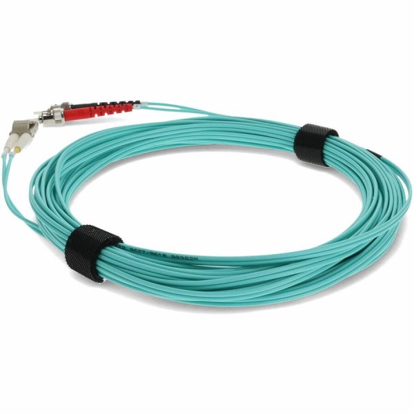 AddOn 3m LC (Male) to ST (Male) Aqua OM4 Duplex Fiber OFNR (Riser-Rated) Patch Cable - Image 3