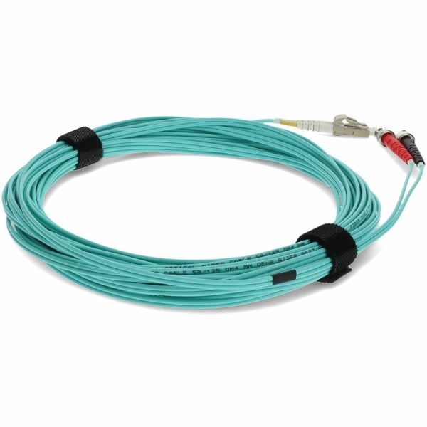 AddOn 3m LC (Male) to ST (Male) Aqua OM4 Duplex Fiber OFNR (Riser-Rated) Patch Cable - Image 5