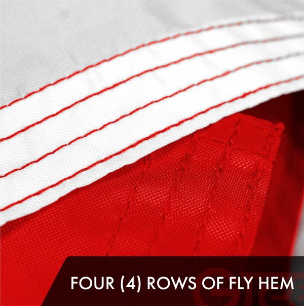 G128 3 Pack: Georgia GA State Flag | 4x6 Ft | ToughWeave Series Embroidered 300D Polyester | Embroidered Design, Indoor/Outdoor, Brass Grommets - Image 5