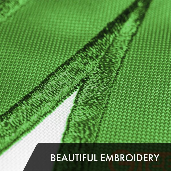 G128 5 Pack: Ireland Irish Shamrock Flag | 2x3 Ft | ToughWeave Series Embroidered 300D Polyester | Embroidered Design, Indoor/Outdoor, Brass Grommets - Image 3