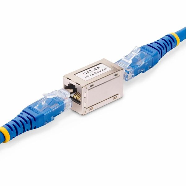 StarTech.com Shielded RJ45 Coupler, Inline Cat6a Coupler, Female to Female (F/F) T568B Pinout, Shielded Ethernet Cable Extension - Image 4