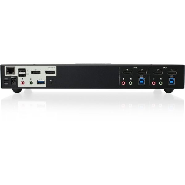IOGEAR 2-Port 4K Dual View DisplayPort KVMP with USB 3.0 Hub and Audio (TAA) - Image 4