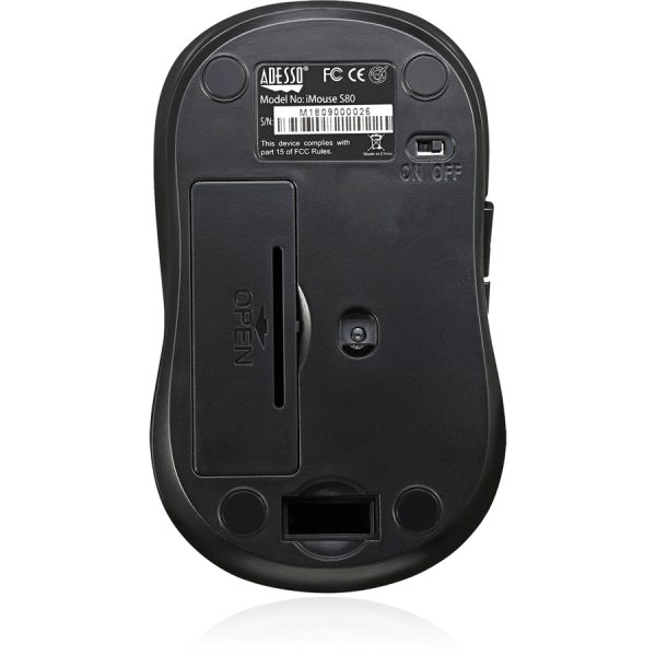 Adesso iMouse S80L - Wireless Fabric Optical Mini Mouse (Blue) - Image 3