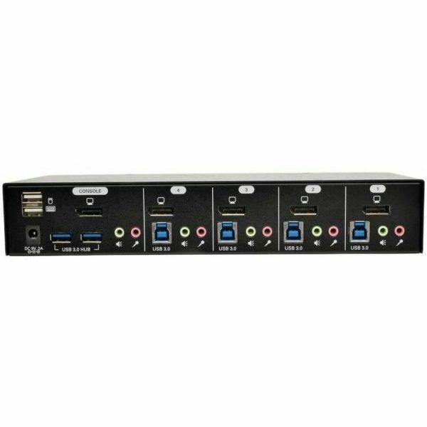 Eaton Tripp Lite Series 4-Port DisplayPort KVM Switch with Audio, Cables and USB 3.0 SuperSpeed Hub - Image 4