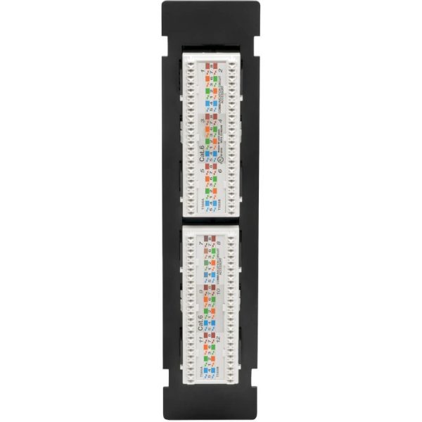 Eaton Tripp Lite Series Cat6 Wall-Mount 12-Port Patch Panel - PoE+ Compliant, 110/Krone, 568A/B, RJ45 Ethernet, TAA - Image 4