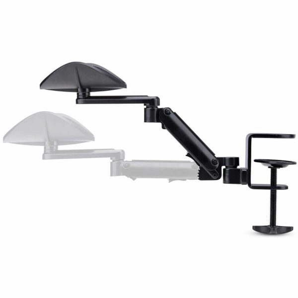 StarTech.com Adjustable Arm Rest for Office Desk, Ergonomic Arm/Elbow Support, 360-Degree Rotation, Clamp-On/No Drill Installation - Image 2