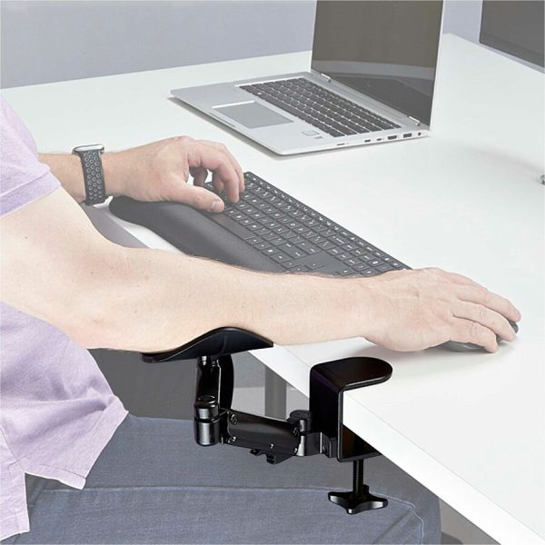 StarTech.com Adjustable Arm Rest for Office Desk, Ergonomic Arm/Elbow Support, 360-Degree Rotation, Clamp-On/No Drill Installation - Image 7