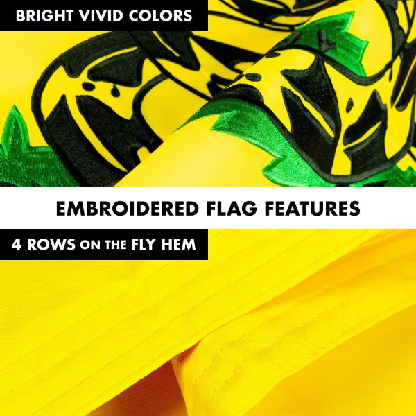 G128 - 5 Feet Tangle Free Spinning Flagpole (White) Gadsden Flag Double Sided Brass Grommets Embroidered 2x3 ft (Flag Included) Aluminum Flag Pole - Image 5