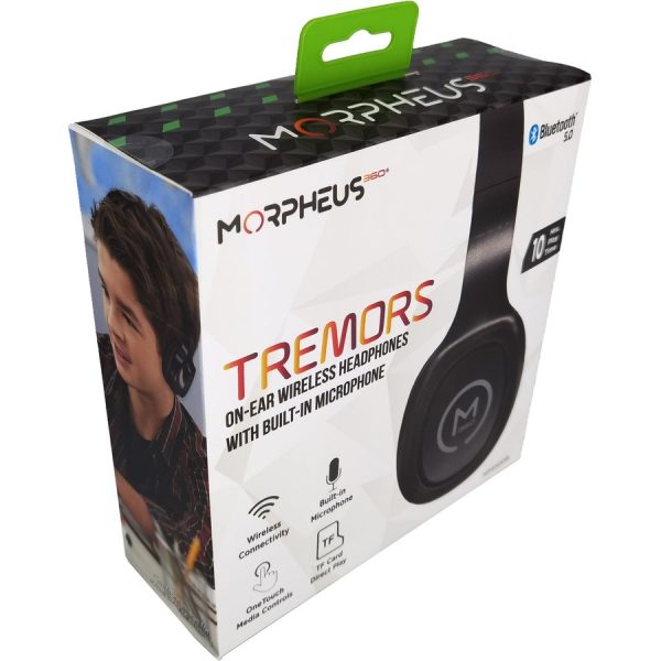 Morpheus 360 Tremors Wireless On-Ear Headphones - Bluetooth 5.0 Headset with Microphone - HP4500B - Image 3