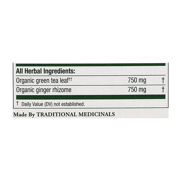 Traditional Medicinals Organic Green Tea Ginger - Case of 6 - 16 Bags - Image 2
