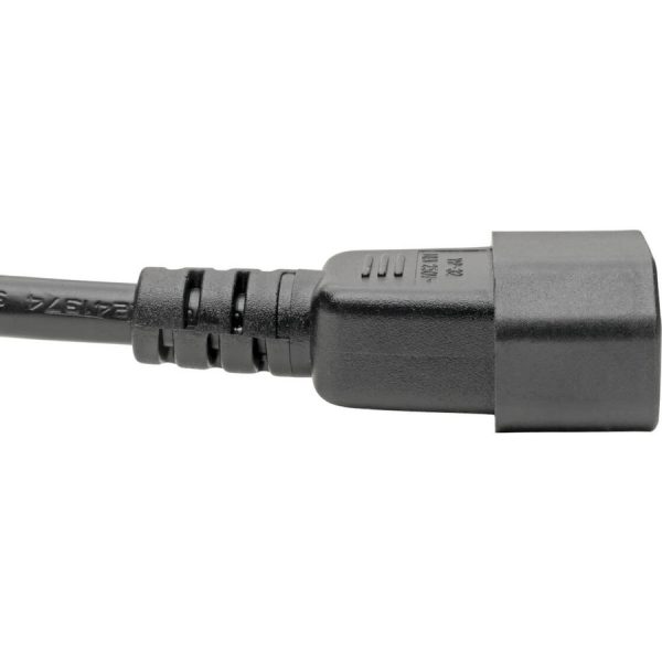 Eaton Tripp Lite Series Laptop Power Adapter Cord, C14 to C5 Adapter - 7A/125V or 2.5A/250V, 18 AWG, 6 ft. (1.83 m), Black - Image 2