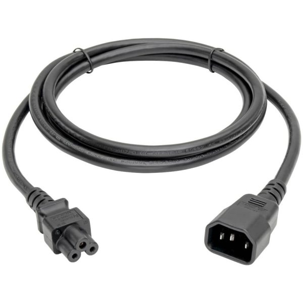 Eaton Tripp Lite Series Laptop Power Adapter Cord, C14 to C5 Adapter - 7A/125V or 2.5A/250V, 18 AWG, 6 ft. (1.83 m), Black - Image 3