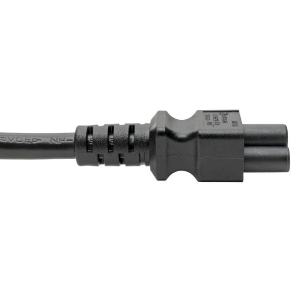 Eaton Tripp Lite Series Laptop Power Adapter Cord, C14 to C5 Adapter - 7A/125V or 2.5A/250V, 18 AWG, 6 ft. (1.83 m), Black - Image 4