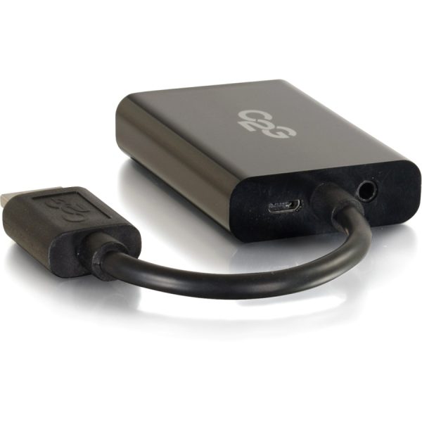 C2G HDMI to VGA Adapter Converter Dongle with Stereo Audio M/F - Black - Image 4