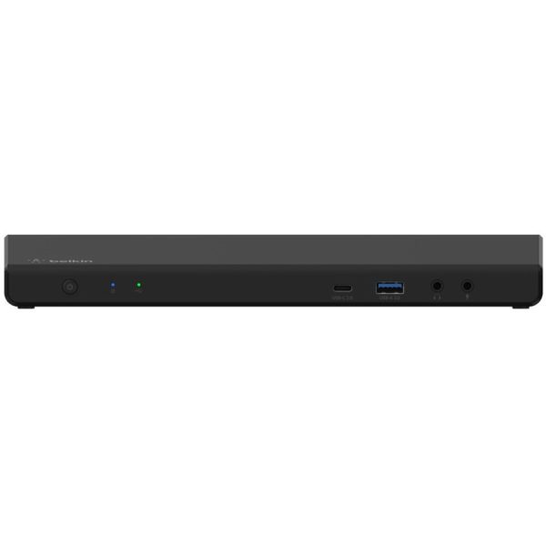 Belkin Universal 15-Port Triple Display USB-C Docking Station - 5 Gbps - 85W - 2xUSB-C, 5xUSB-A, 2xDP 3xHDMI, 1xEthernet, 2x3.5mm Audio - 4K - w/ USB-C Cable - Black - Image 4