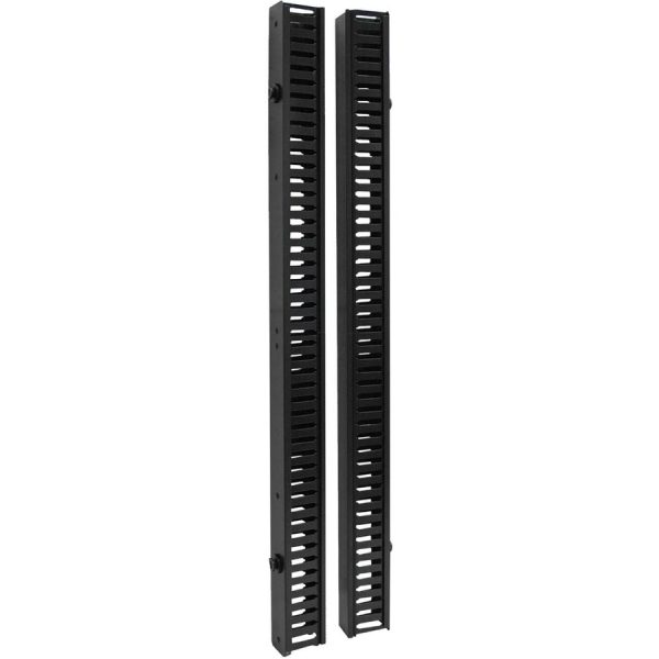 Eaton Tripp Lite Series SmartRack 6 ft. (1.83 m) Vertical Cable Manager - Double finger duct with cover & toolless mounting