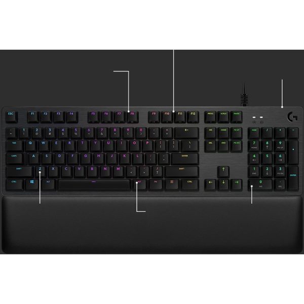 Logitech G513 CARBON LIGHTSYNC RGB Mechanical Gaming Keyboard with GX Brown switches (Tactile) - Image 6