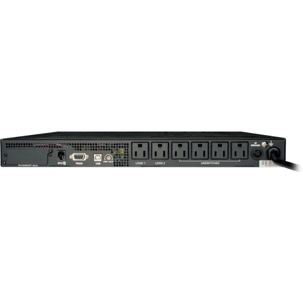 Eaton Tripp Lite Series TAA SmartPro 120V 1kVA 800W Line-Interactive Sine Wave UPS, 1U Rack/Vertical, Network Card Options, USB, 6 Outlets - Image 3