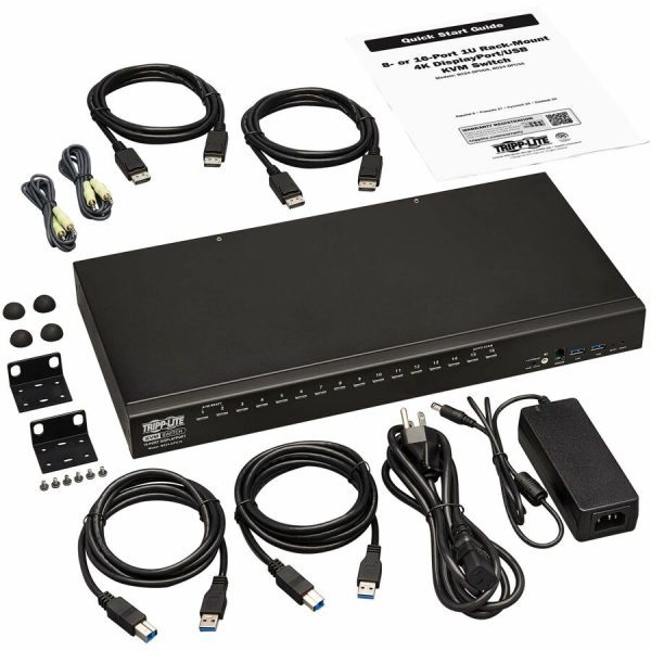 Eaton Tripp Lite Series 16-Port DisplayPort/USB KVM Switch with Audio/Video and USB Peripheral Sharing, 4K 60 Hz, 1U Rack-Mount, TAA - Image 5