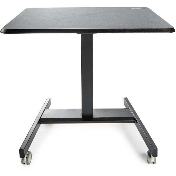 StarTech.com Mobile Standing Desk - Portable Sit-Stand Ergonomic Height Adjustable Cart on Wheels - Rolling Computer/Laptop Workstation - Image 8