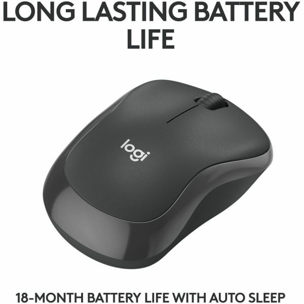 Logitech M240 Silent Bluetooth Mouse, Wireless, Compact, Portable, Smooth Tracking, Graphite - Image 4