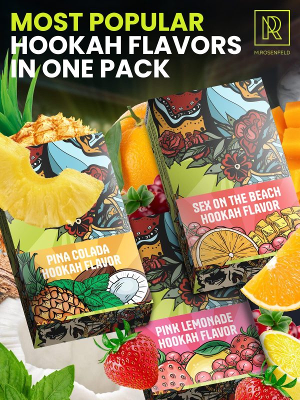 Mini Cocktail Hookah Flavors Set   3 x 50g non tobacco hookah flavor for your Hookah Bowl (Pina colada   Sex on the beach   Pink lemonade) Hookah Bundle Pack of 3   Try these Tobacco Free Shisha - Image 2