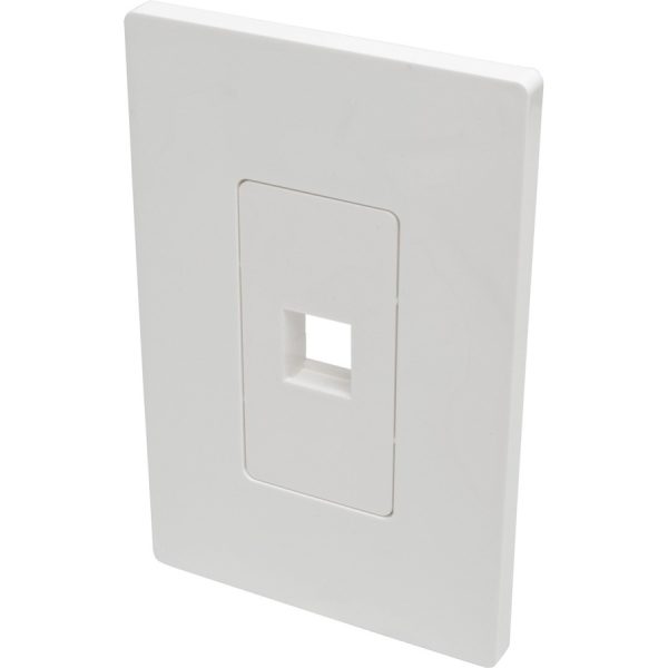Eaton Tripp Lite Series 1-Port Keystone Single-Gang Faceplate, White, TAA