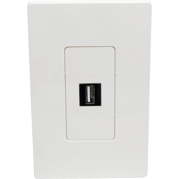 Eaton Tripp Lite Series 1-Port Keystone Single-Gang Faceplate, White, TAA - Image 2