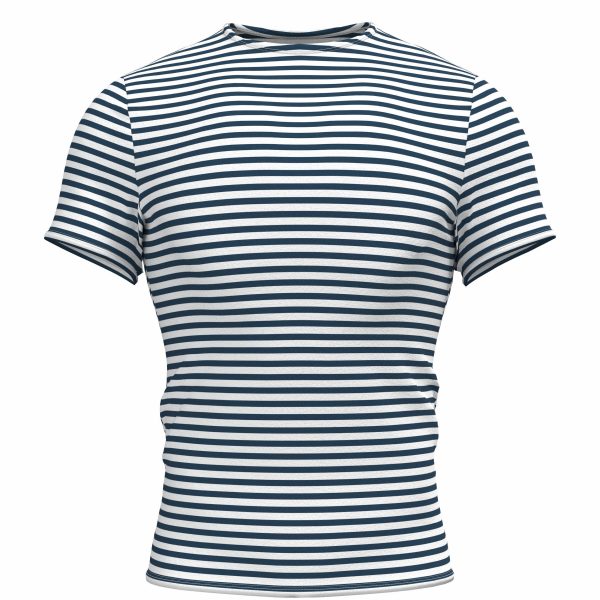 Genuine Striped Short Sleeved T-Shirt Top Cotton Sailor Shirt Navy Blue Original Telnyashka 2XL - Image 2