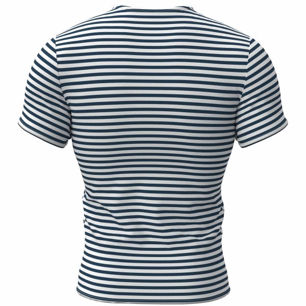 Genuine Striped Short Sleeved T-Shirt Top Cotton Sailor Shirt Navy Blue Original Telnyashka 2XL - Image 4
