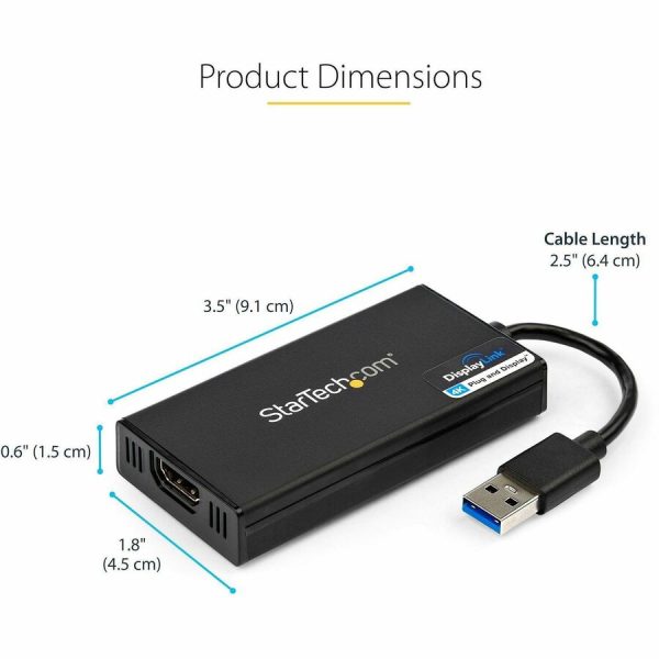 StarTech.com USB 3.0 to HDMI Adapter, 4K 30Hz UHD, USB to HDMI Display Adapter, External Video/Graphics Card for Mac & Windows - Image 5