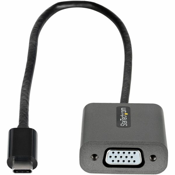 StarTech.com USB C to VGA Adapter, 1080p USB Type-C to VGA Adapter Dongle, USB-C to VGA Monitor/Display Video Converter, 12" Long Cable - Image 2