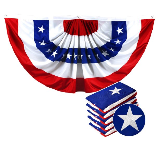 Fan Flag 4x8FT 5-Pack Embroidered Polyester By G128