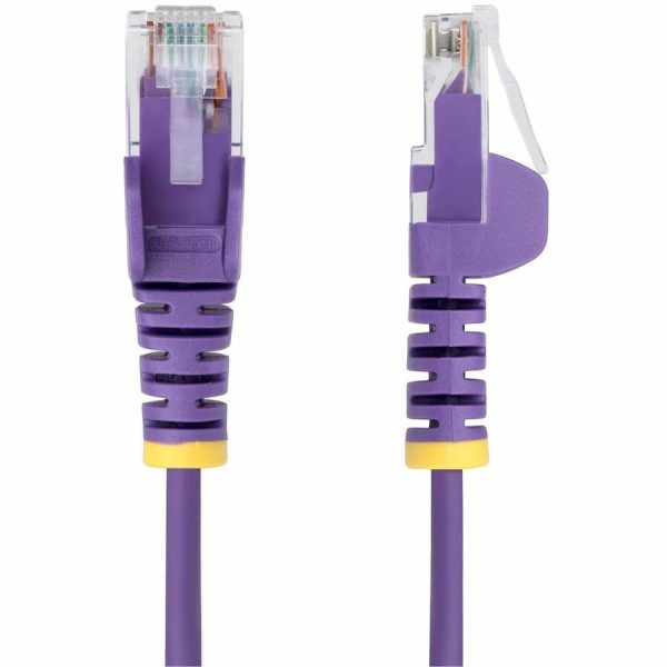 StarTech.com 1ft Purple Slim CAT6 Ethernet Cable, Slim Snagless RJ45, UTP, LSZH, 28AWG Bare Copper, Slim Network Patch Cord, Fluke Tested - Image 2