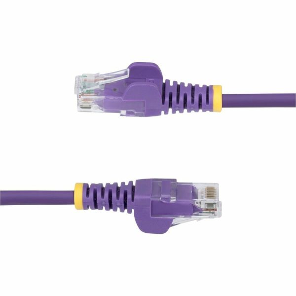 StarTech.com 1ft Purple Slim CAT6 Ethernet Cable, Slim Snagless RJ45, UTP, LSZH, 28AWG Bare Copper, Slim Network Patch Cord, Fluke Tested - Image 3