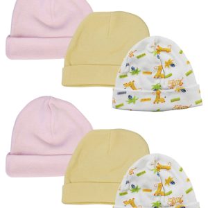 Baby Girl Infant Caps (pack Of 6) Nc_0323