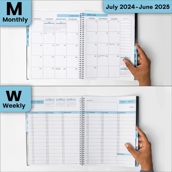 2024   2025 Appointment Book & Planner   8.5 x 11 inches Large Tabbed Daily Hourly Weekly Academic Planner Calendar & Schedule Book 15 Minute time Slots Business & Personal July 2024   June 2025 (Blue) - Image 3