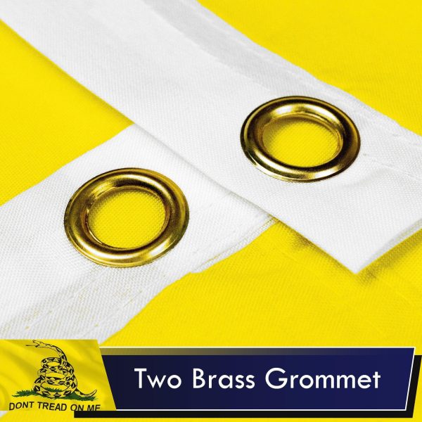 Gadsden Don't Tread on Me Flag 3x5 Ft 2-Pack Printed Polyester By G128 - Image 2